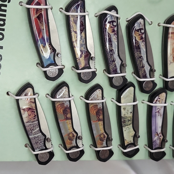 Frost Cutlery American Wildlife series 15 knives attached to board rare vintage - Picture 3 of 10